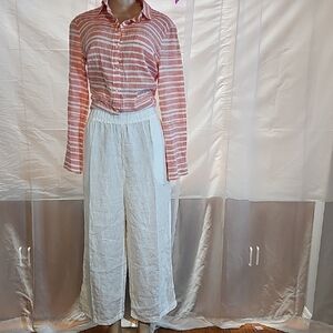 Cynthia Rowley White Wide Leg Pants